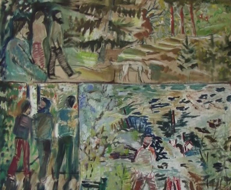 Vaihtoehtoliike Idun kesäleiriltä - Inari Heinosen maalaus