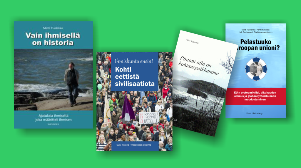 Uusi historia yhdistyksen julkaisuja.